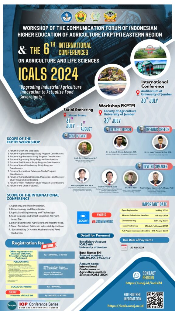 ICALS UNEJ 2024 Upgrading Industrial Agriculture Innovation to